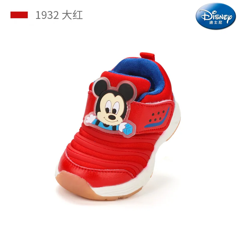 Красный Disney Осень 1-3 лет детская повседневная обувь уличная Нескользящая детская обувь для малышей - Цвет: Красный