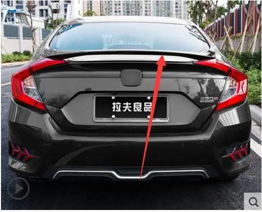 Высококачественный спойлер из АБС пластика для Honda Civic 10 седан 2016 2017 1 шт.|spoiler for