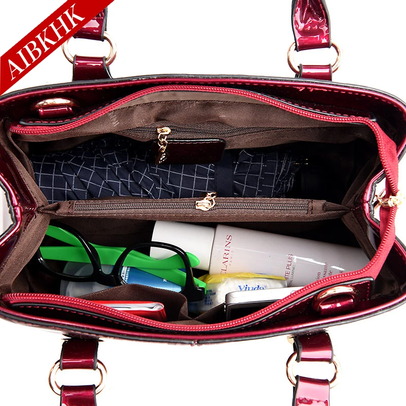 Patent Leather New Fashion High Quality Women Handbags Ladies Shoulder Bags Female Girl Stone European Famous Brand Luxury Bag |