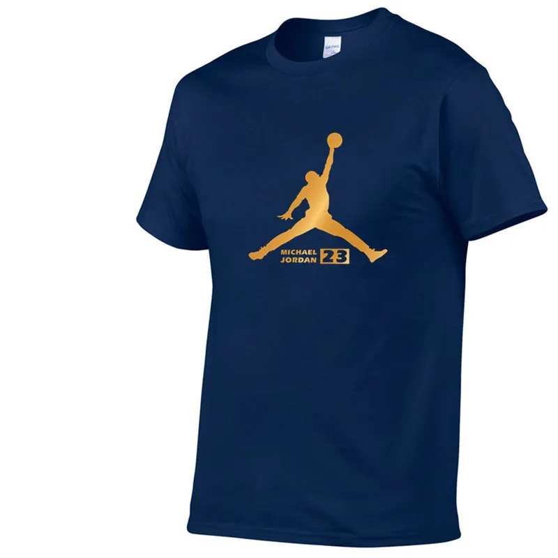 Newest Summer Men T-Shirt Fashion Jordan 23 Brand Logo Print Cotton T Shirt Men Trend Casual Short Sleeve Tshirt Tops Tee