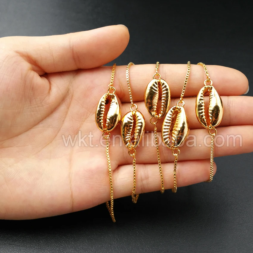 Женские золотистые браслеты с регулируемым размером полностью Обрезанные