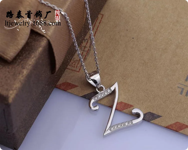 Оптовая продажа с фабрики BLAL026 искусственные Подвески буквами Z и цирконом