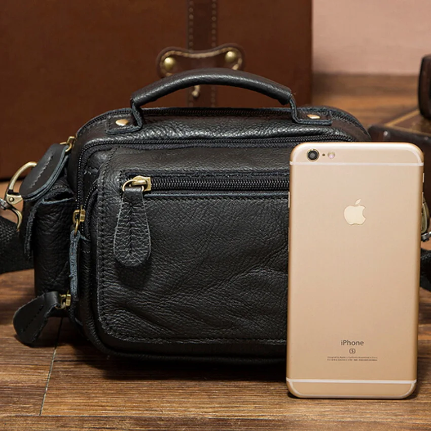 WESTAL сумка мужская через плечо из натуральной кожи маленькие сумки винтаж поясная