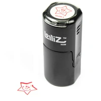 lolliz stamp happy star round self inking teacher stamp with lid red color laser engraved rubber