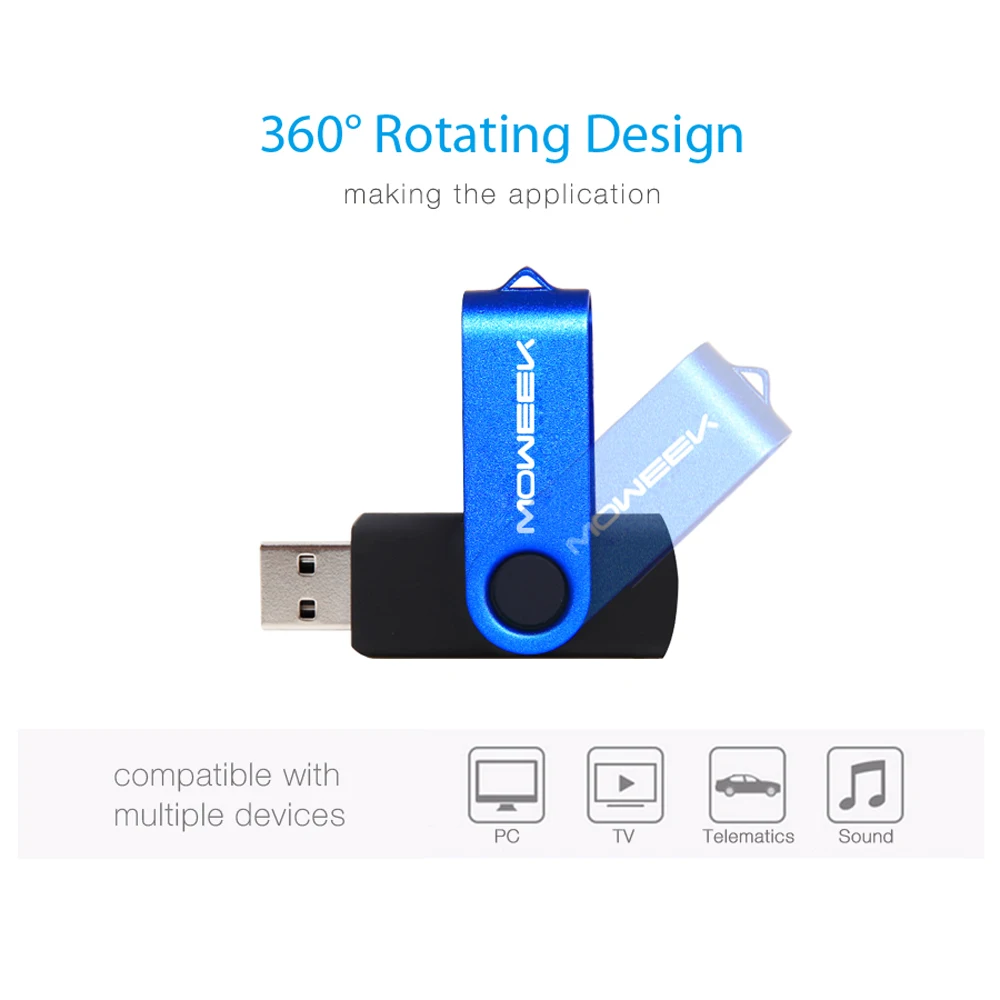 Moweek металлическая USB флешка реальная емкость 4g 8g 16g 32g 64g ручка-накопитель Высокое