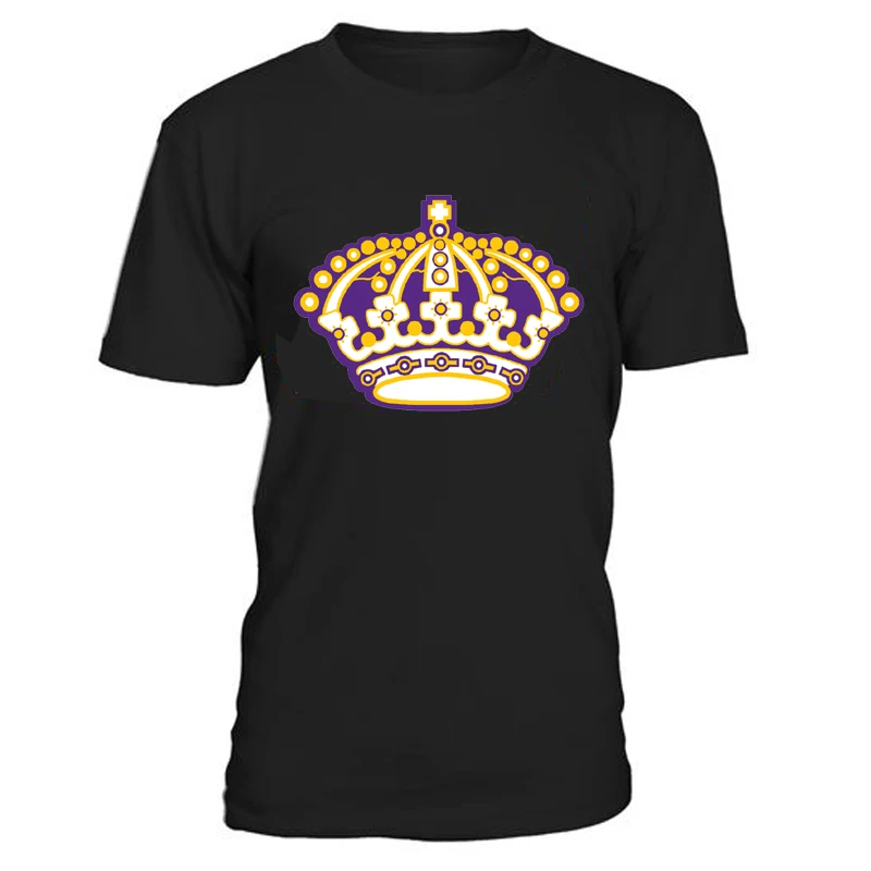 COLDINDOOR High quality Los Angeles ice Hockey Fans Men's T Shirts With Printing kings Logo Cotton | Спорт и развлечения
