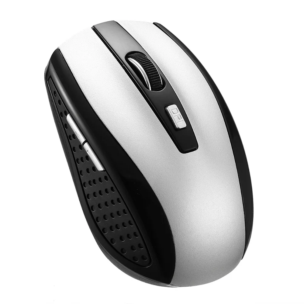 

2.4G Mini Wireless Mouse Optical 6 Buttons 1200 DPI Mice For Computer PC Laptop Gamer Plastic Silver Black Color Bluetooth Mouse