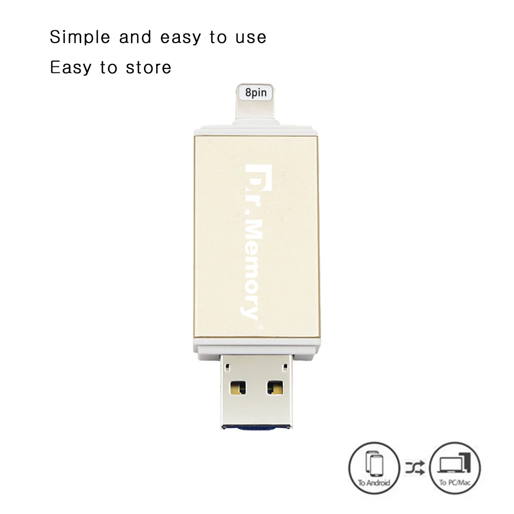 Металлический флеш накопитель Dr.memory lightning TF/micro reader для Apple iphone 6s 7 plus IOS USB 2 0|micro sd card