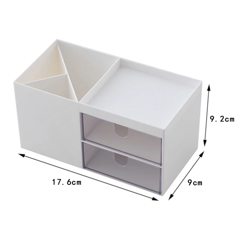 Пластиковый разный органайзер для хранения косметики полка с 2 ящиками