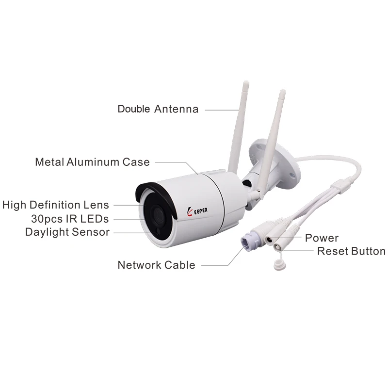 Миниатюрная IP камера Keeper 1080P с Wi Fi Водонепроницаемая беспроводная цилиндрическая