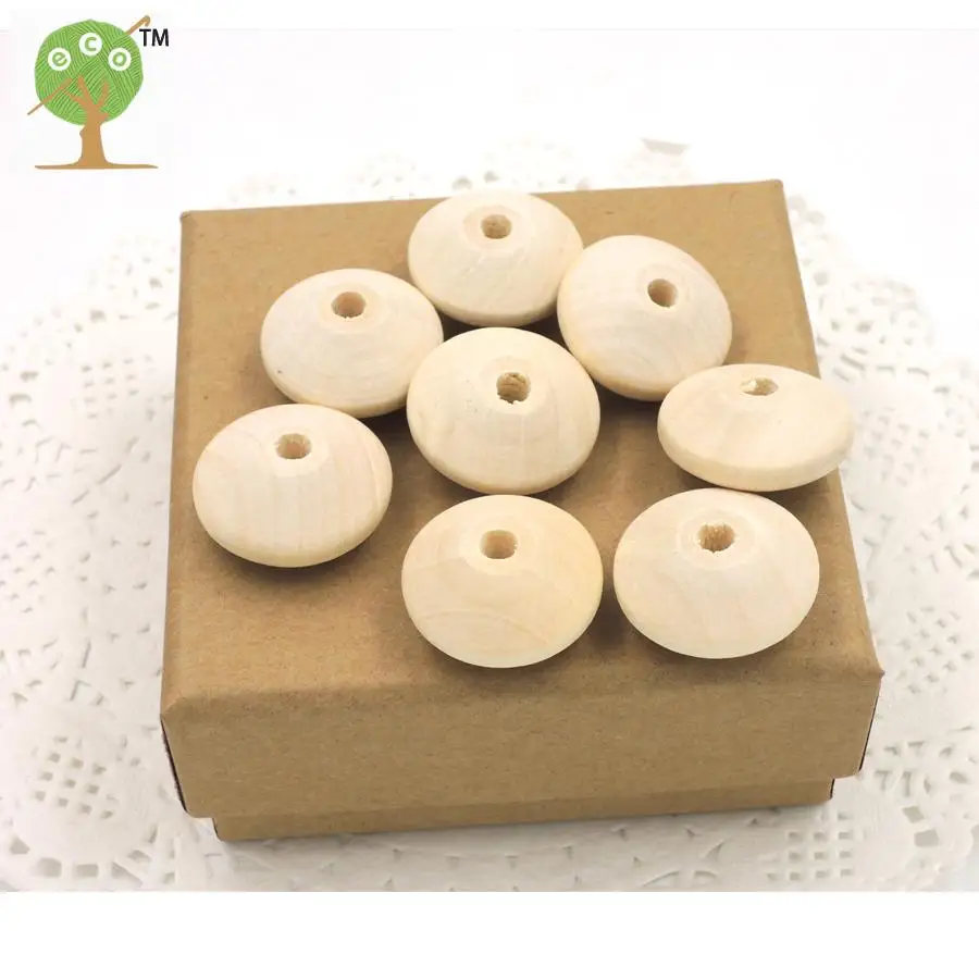 100 шт. деревянные бусины 25 мм|beads natural|25mm wooden beadsabacus beads |