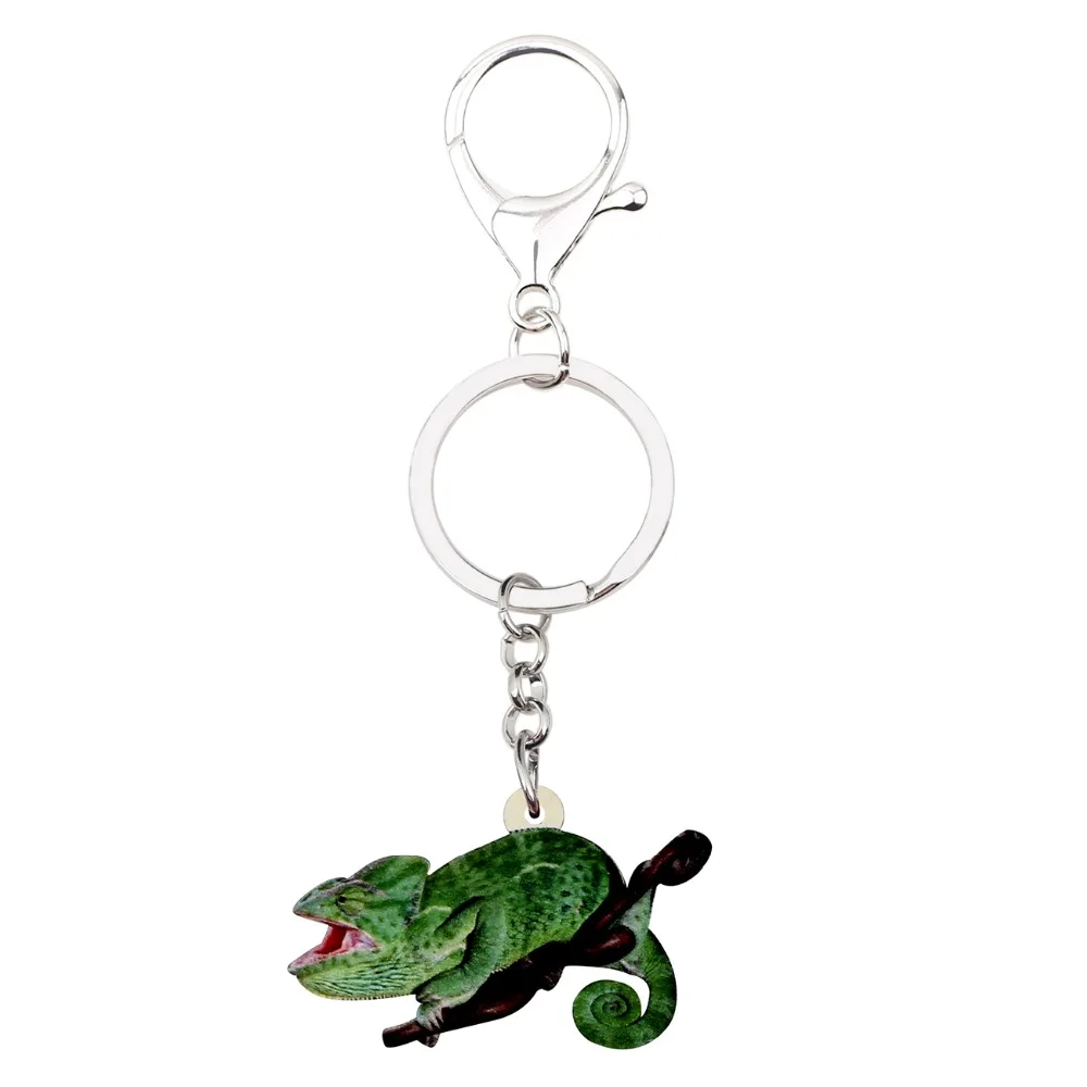 Акриловый брелок для ключей в виде хамелеона и животных Bonsny | Украшения
