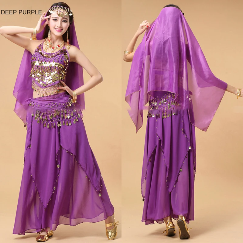 

Woemn's Performance Dance Wear 2018 Women Belly Dancing Clothes Outfits Waist Chain Skirt Professional Belly Dance Costume Sets
