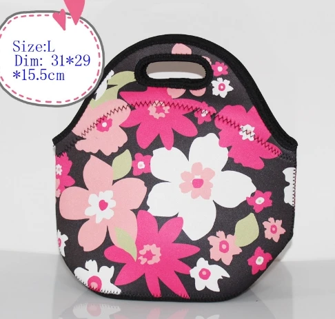 16 folwer Неопреновый термальный Ланчбокс lancheira bolsa de franja, Термосумка bolsa termica, сумки для обеда с изоляцией для женщин, сумка для обеда ALB394F - Цвет: 16 folwer
