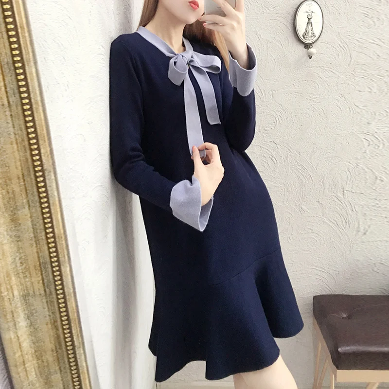 Женское платье весна-осень 2020 элегантное корейское вечернее короткое