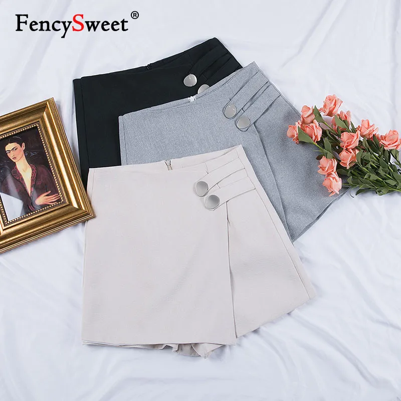 Fencysweet Корейская юбка шорты для женщин 2019 Весна Лето Уличная Высокая талия