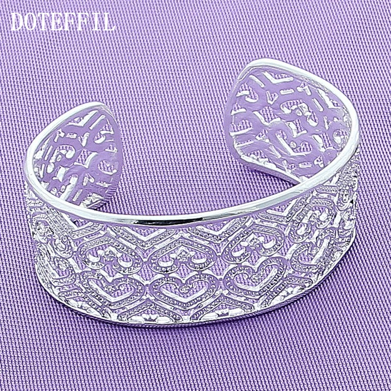 DOTEFFIL 925 Стерлинговое серебро 30 мм полый фотоэлемент для женщин Свадебные