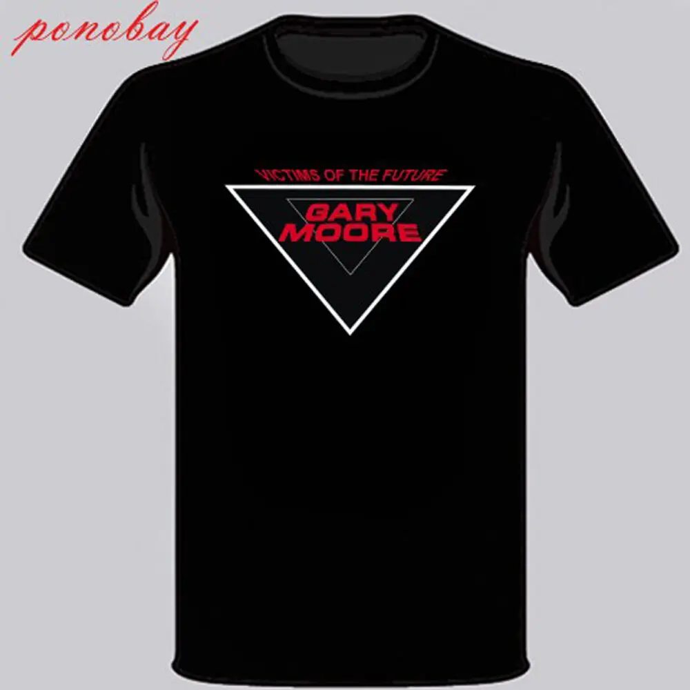 Gary Moore stamps of The Future Music Мужская черная футболка S M L XL 2XL 3XL2019 Красивые футболки Топ