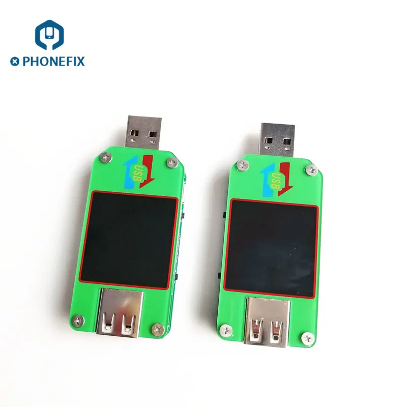 PHONEFIX UM24 UM24C USB 2,0 цветной ЖК-дисплей тестер напряжения тока Вольтметр заряда батареи измерения сопротивления кабеля