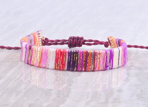 friendship bracele1 Vsco девушки регулируемый золотой браслет дружбы ткань браслет Evil Eye Женщины Мужчины ручной работы нитяные браслеты - Окраска металла: friendship bracele1