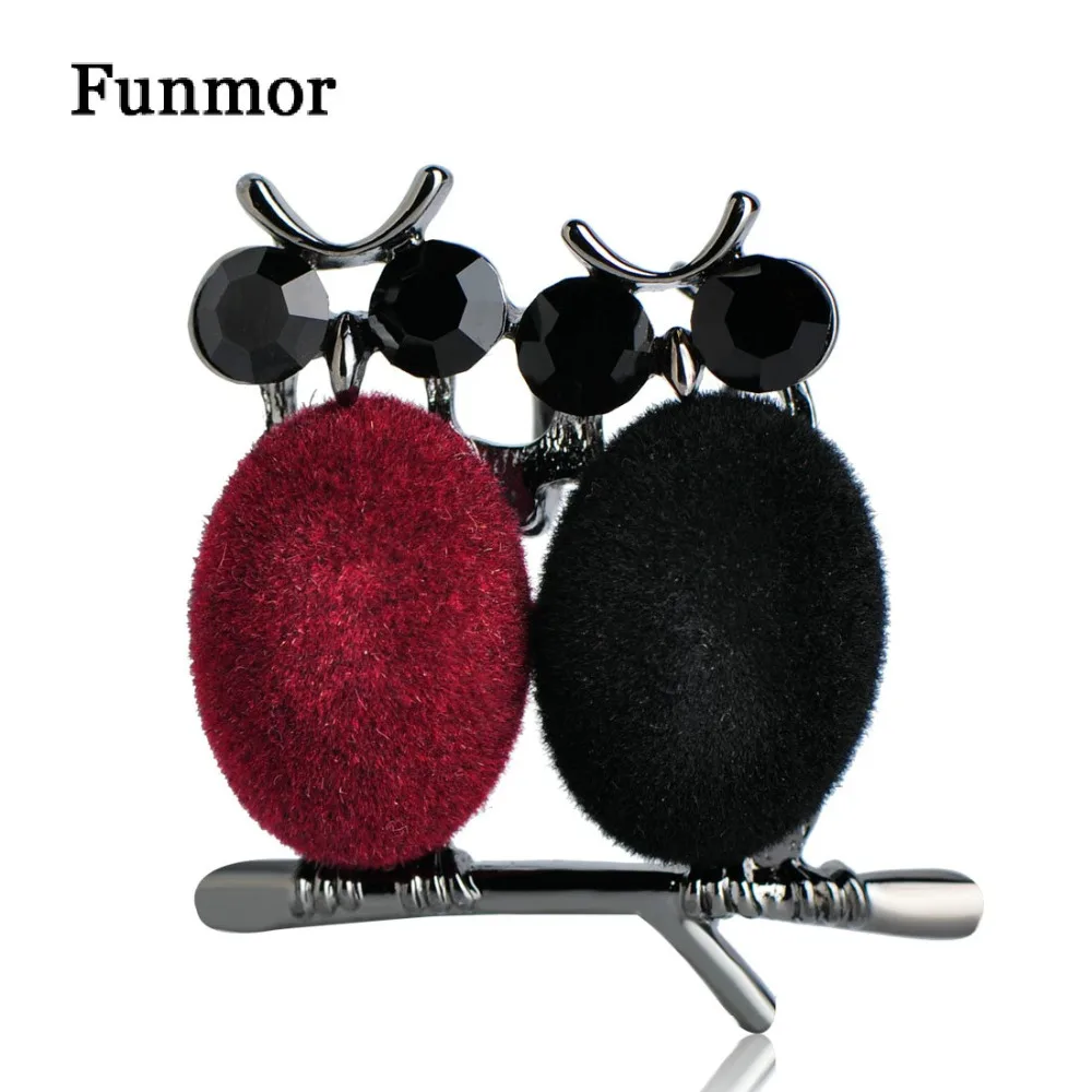 Funmor парные двойные Броши с птицами в виде совы для женщин подвеска животного