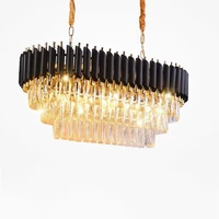 jmmxiuz modern kitchen island crystal chandelier for luxury dining room crystal chandeliers hanging led lighting black