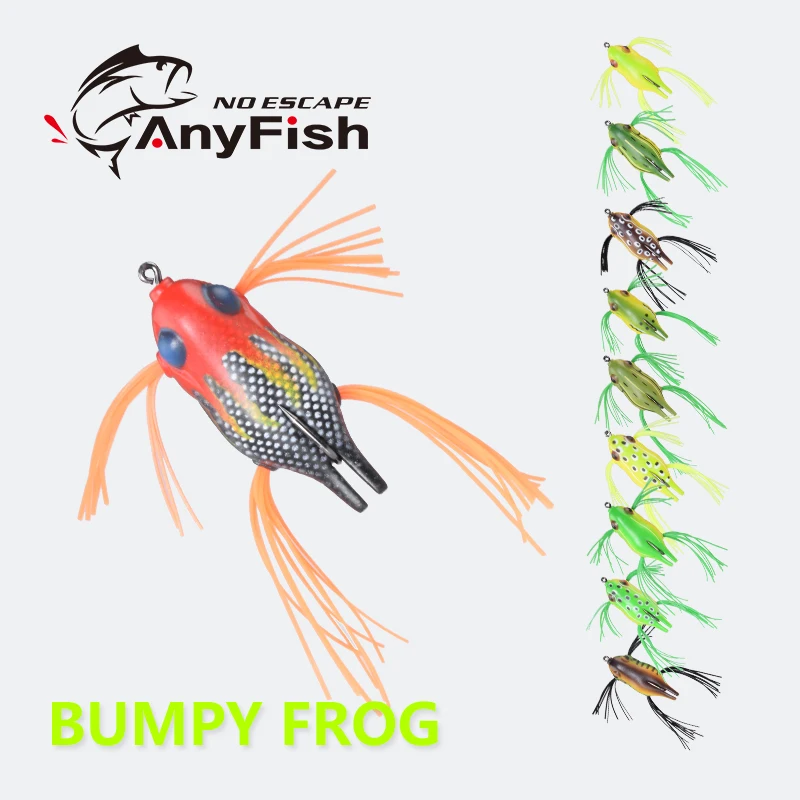 Рыболовная приманка лягушка ANYFISH BUMPY 4 5 см 7 г искусственная Мягкая топвотер