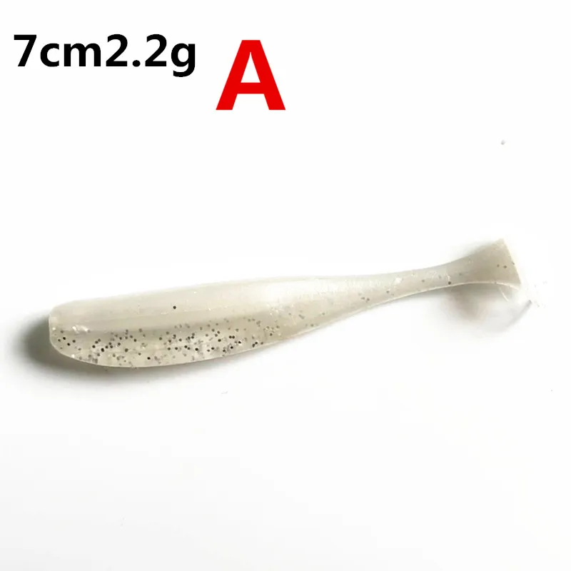10pcs/lot 70mm 2.2g Easy Shiner Soft Lures Fishing Lure Silicone Bait Double Color CarpArtificial wanya Swimbaits | Спорт и