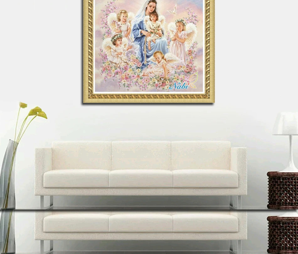 Religion angel fairy full gear 5d diy Вышивка бисером 2085R круглая Алмазная вышивка крестиком