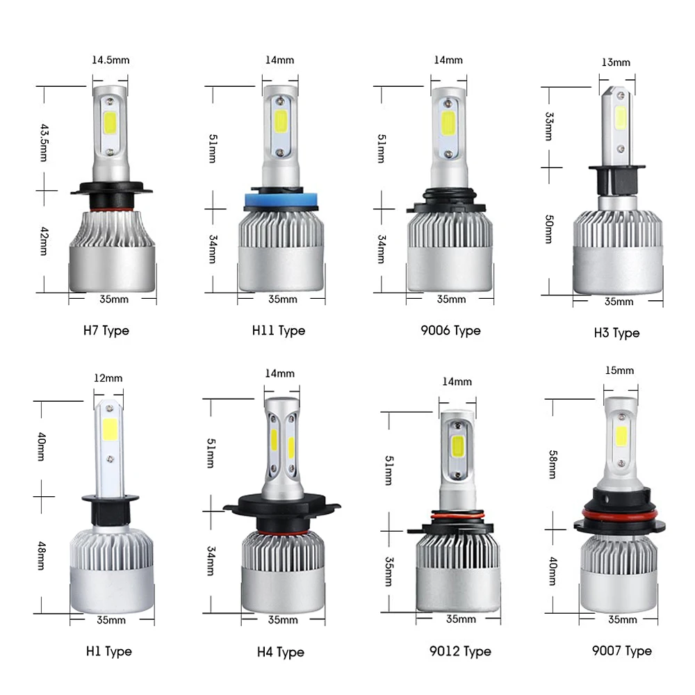 Oslamp H4 светодиодный автомобильный светильник H7 светодиодный H11 9005 9006 H13 головной светильник лампы светодиодные чипы 72W фары для 8000LM H3 H1 авто светодиодный лампы 12v 6500K Вентилятор охлаждения