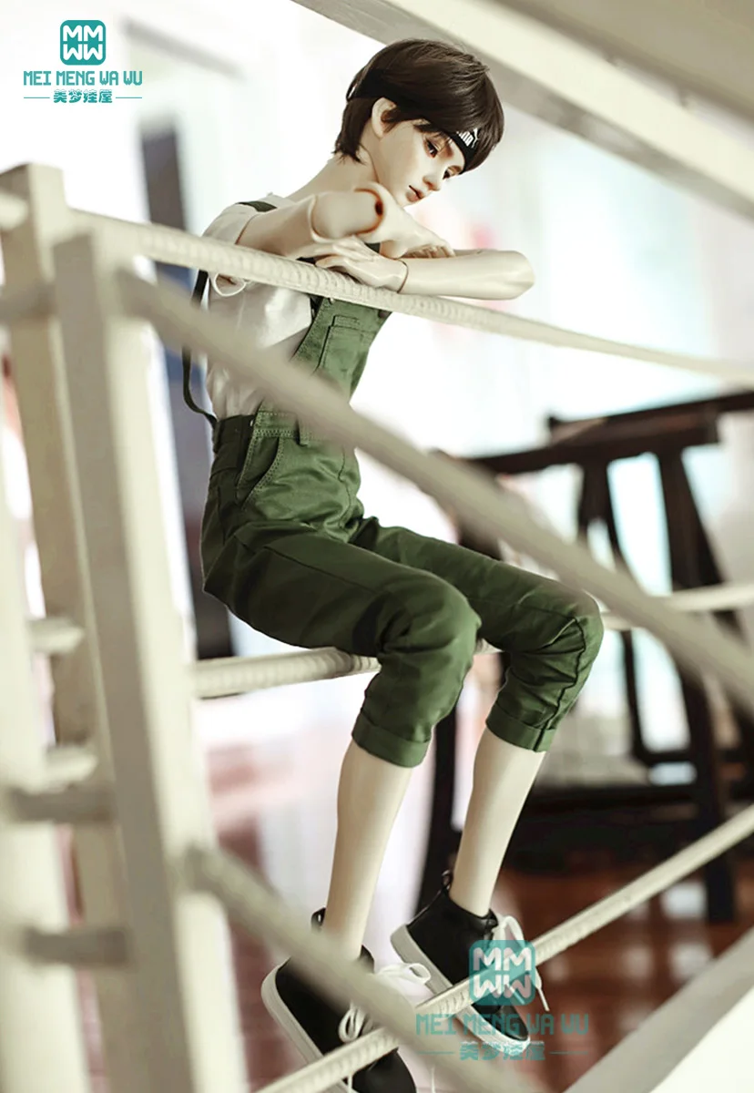 Фото Одежда для куклы BJD подходит для 65-72 см DK SD17 、 POPO68 BJD дядя модный красивый джинсовый комбинезон Футболка с принтом ветровка с завязками №2
