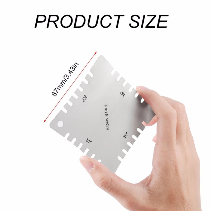 4 шт. нержавеющая сталь гитара зубчатый радиус датчик дизайн гриф измерительный