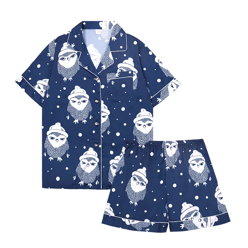 2019 New Men's Short Pajamas Sets Faux Silk Sleepwear Leisure Men Pijamas Home Clothes High Quality Nightclothes Gift TZ1002 | Мужская