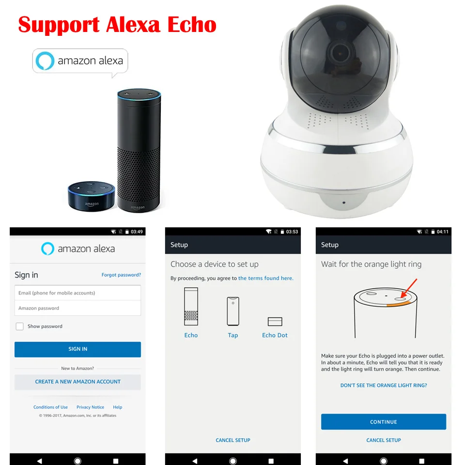 Беспроводная IP камера 1080P 720P с поддержкой Wi Fi и функцией автослежения|Камеры