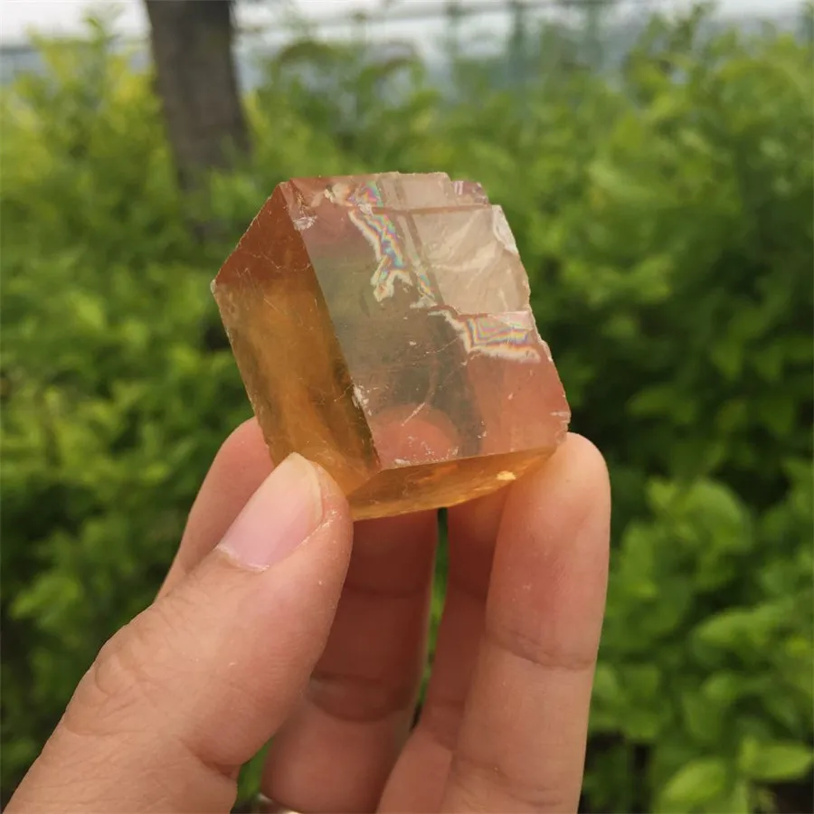 Hot Sale 100% Natural dark yellow calcite rough stones and minerals iceland spar reiki meditation healing crystals raw gemstone | Дом и сад