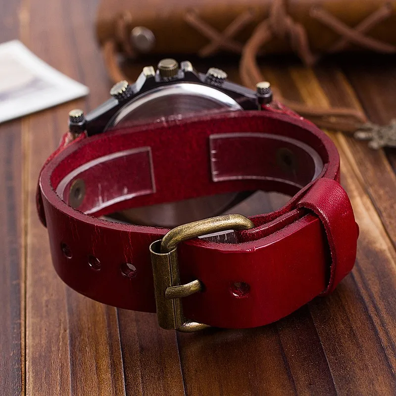 CCQ Марка Винтаж Корова Кожаный Браслет Повседневная Роскошные Женщины Наручные