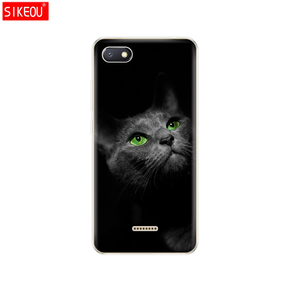 12079 Силиконовый чехол для xiaomi Redmi 6a, чехол с полной защитой, мягкая задняя крышка из ТПУ для телефона xiaomi Redmi 6 A, бампер Hongmi 6a, чехол с кошкой - Цвет: 12079