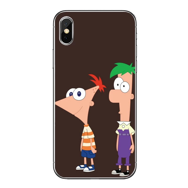 Phineas и Ferb мультфильм для iPhone X XR XS Max 8 7 6s 6 plus SE 5s 5c 5 4s 4 iPod Touch чехол мягкий чехол для телефона - Цвет: Phineas-Ferb-A-01