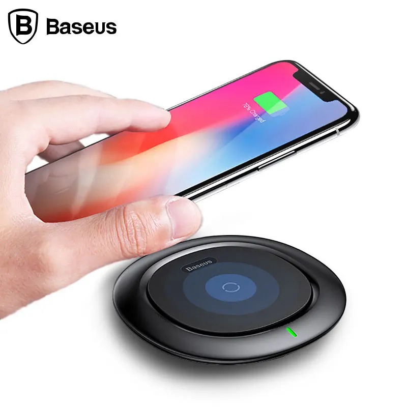 BASEUS Беспроводной Зарядное устройство для iphone 8 X быстро QI зарядки Samsung Galaxy S8 S7 S6 Edge