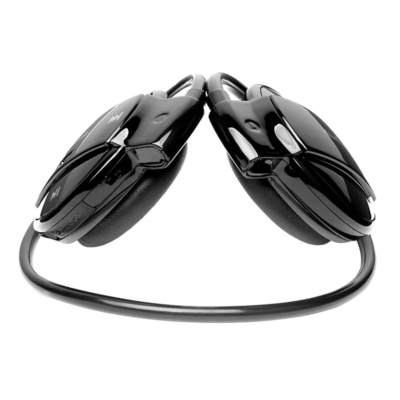 Черный MINI501 беспроводные Bluetooth наушники, стерео складные спортивные наушники, TF карта, наушники FM, беспроводные с микрофоном для телефона - Цвет: Черный