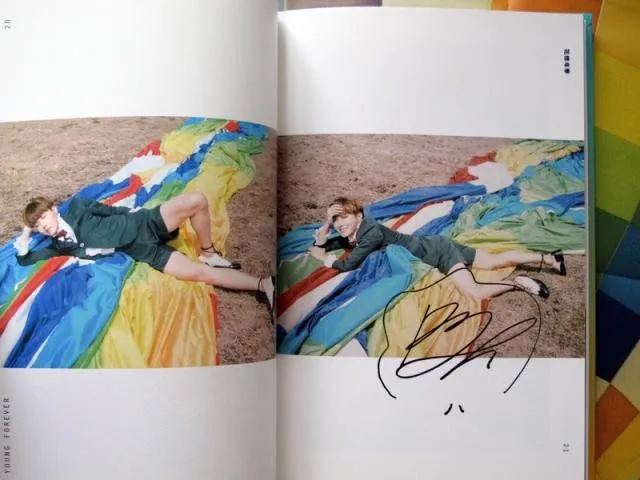 Bangtan Boys с автографом подписанный альбом YOUNG FOREVER новая Корейская версия CD+ Фотокнига+ постер с автографом 05