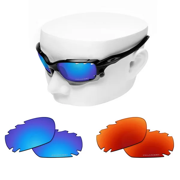 OOWLIT Анти-Царапины Сменные линзы для-Oakley Jawbone вентилируемый травления поляризованных солнцезащитных очков - Цвет линз: Blue and Red