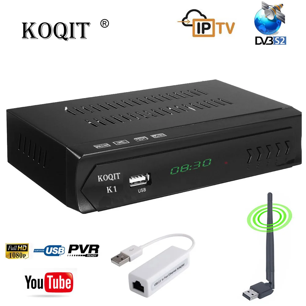 DVB S2 цифровой приемник спутниковый декодер Бесплатный спутниковый ресивер ТВ коробка тюнер DVB-S2 спутниковый искатель IP tv Youtube Wifi Biss/Vu/Scam