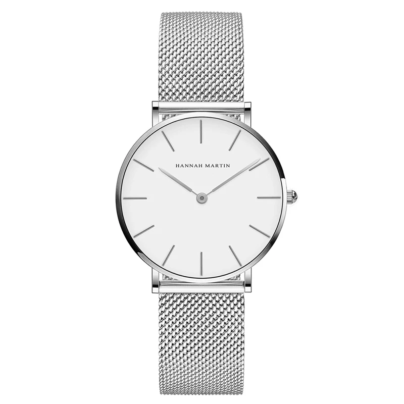 Модные женские часы простые Стильные Часы японские кварцевые Hannah Martin новые
