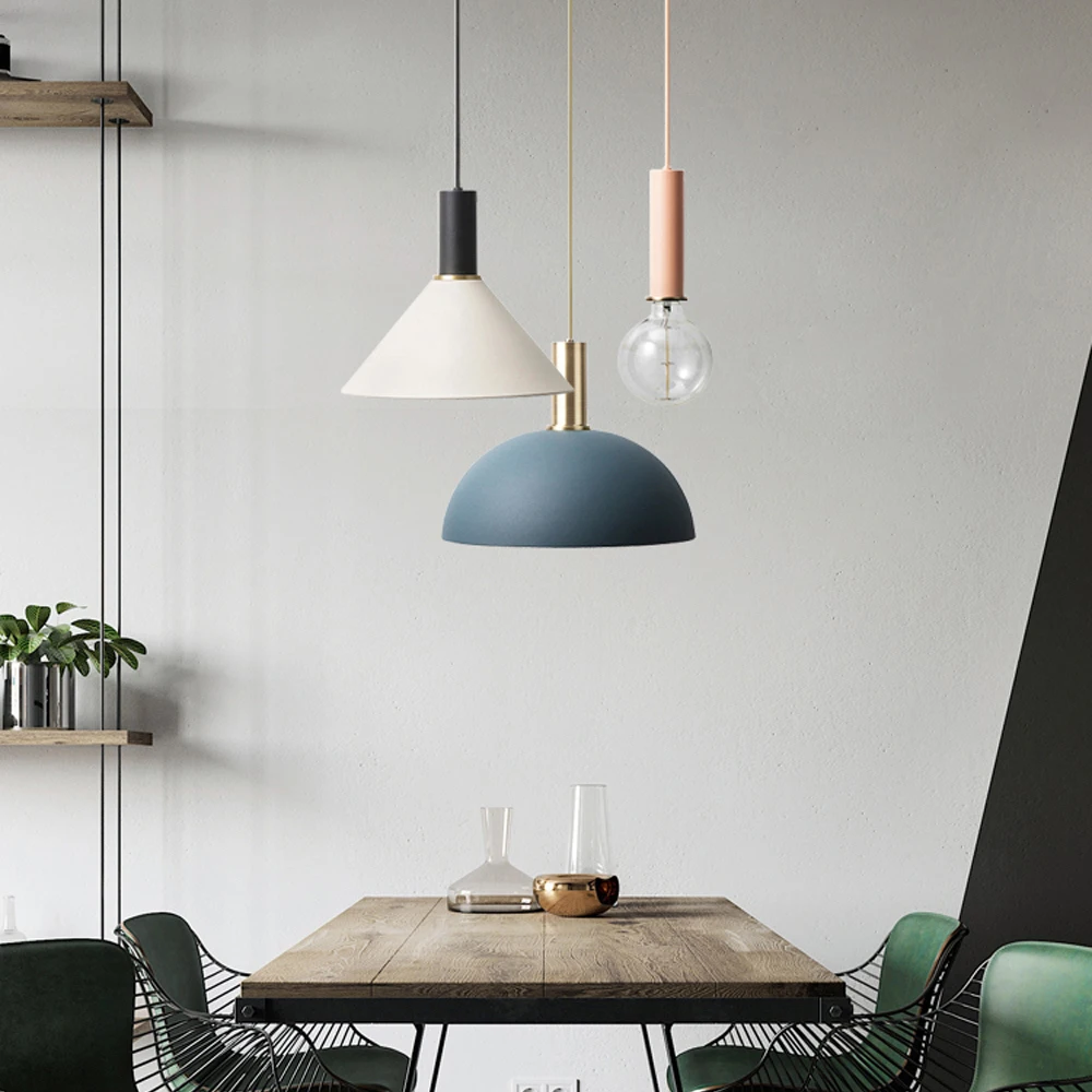 Moderna lámpara Simple colgante DIY nórdicos E27 colgante lámparas Bar restaurante sala de iluminación luminaria