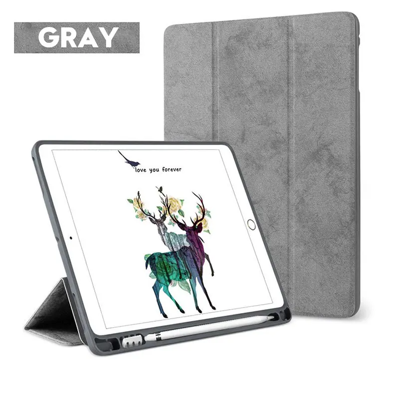 Чехол для iPad 9,7 с карандашом, умный чехол, магнитная подставка, силиконовый чехол для Apple iPad, 9,7 дюймов