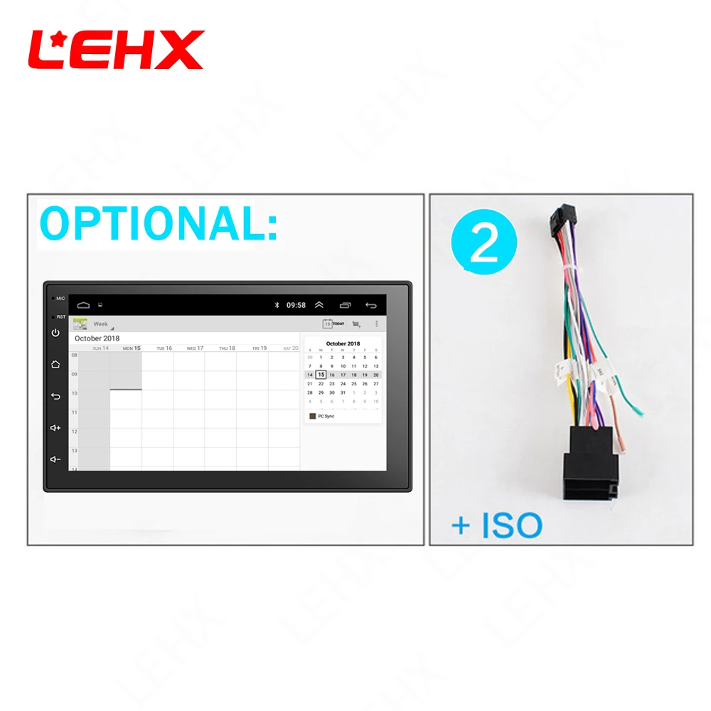 LE701A--ISO 7''Car Android8.1 Car Radio Stereo GPS Navigation Bluetooth USB 2 Din Touch Car Multimedia Player Audio Player Autoradio Rated - Цвет: LE701A--ISO