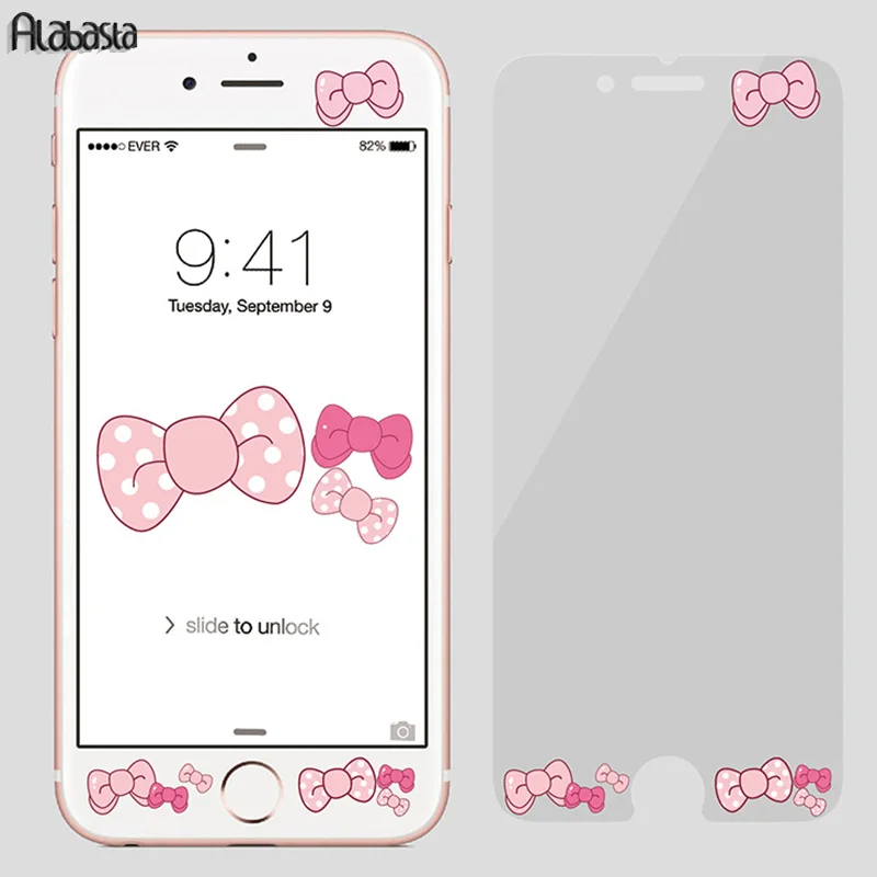 Alabasta 9 H жесткий мультяшный протектор экрана закаленное стекло для iPhone 7 8 plu мягкая