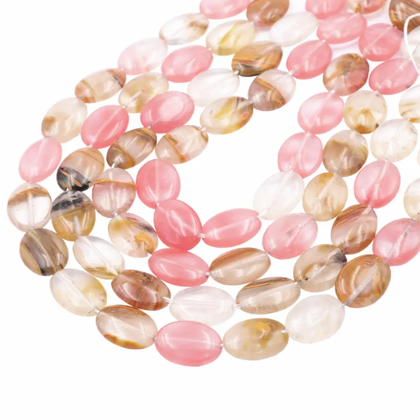 Модные овальные бусины 13x18 мм из арбуза и хрусталя незакрепленные для браслетов