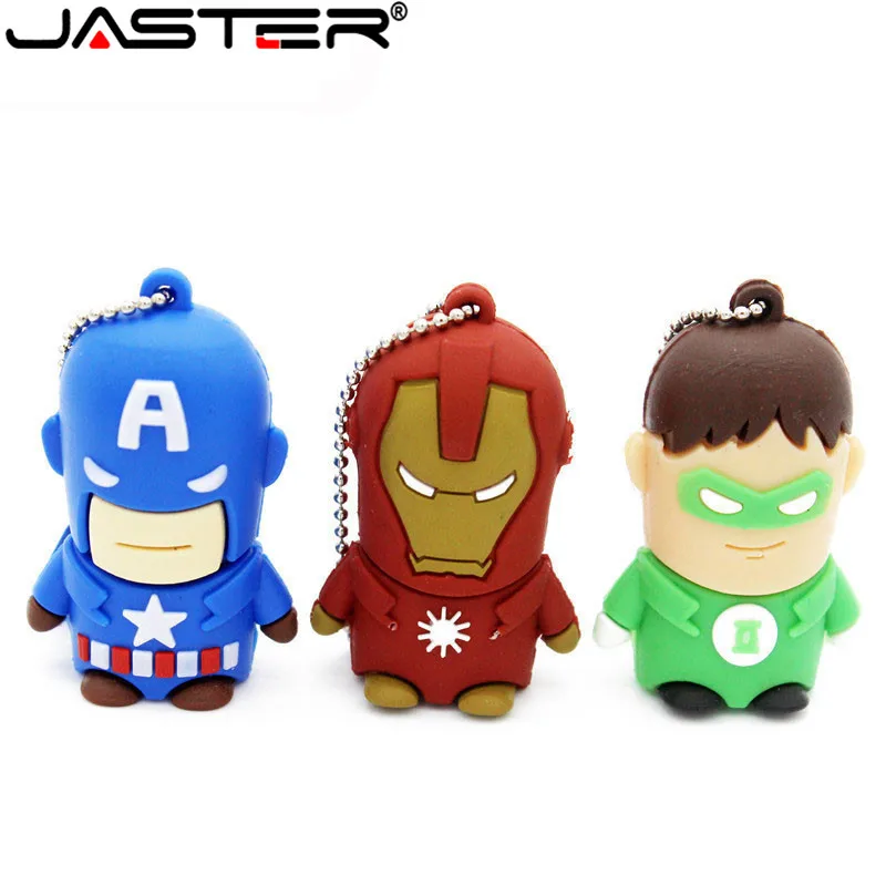 Флеш накопитель JASTER с мультипликационным изображением супергероев миньонов USB 2 0